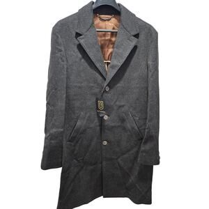 NWT Brett Johnson Single Breasted Wool Long Coat Size XL MSRP $3850 overcoat